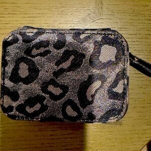 Coach Metallic leopard pill case